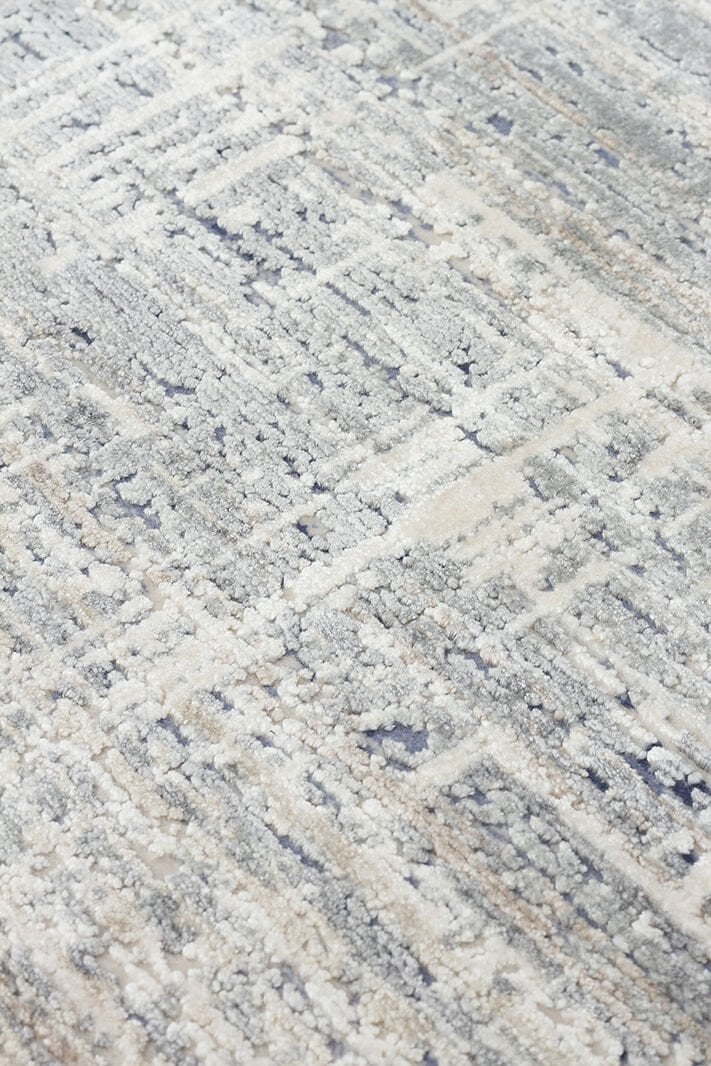 Minimal Elit Mavi Modern Makine Dokuma Salon Halısı – Zarif, Yumuşak ve Parlak Dokulu - Mavi