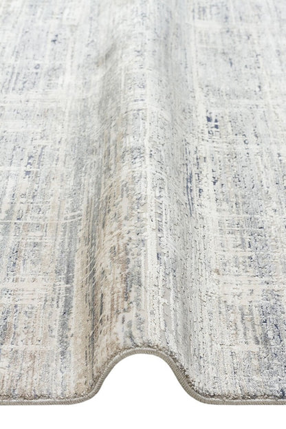 Minimal Elit Mavi Modern Makine Dokuma Salon Halısı – Zarif, Yumuşak ve Parlak Dokulu - Mavi