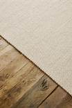 Loopy Hand-Woven Pure Wool and Cotton Rug Scandinavian Style Soft-Textured Cream Color