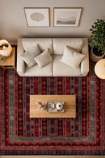Miras Multi-Color Bohemian Pattern Soft-Textured Machine Carpet | Living Room Kitchen Hallway Runner Rug Vibrant Luxury