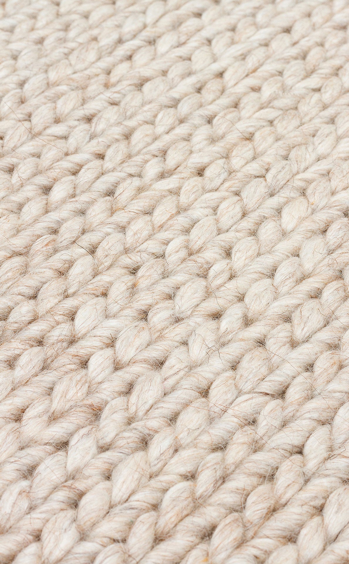 Natural Sweater Knit Patterned Hand-Woven Knitted Beige Carpet Living Room Kitchen Hallway Carpet