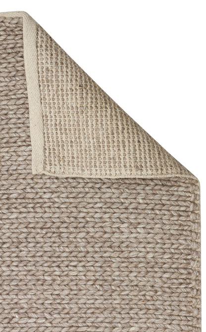 Natural Sweater Knit Patterned Hand-Woven Knitted Brown Carpet Living Room Kitchen Hallway Carpet