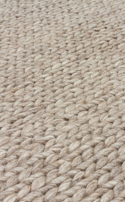 Natural Sweater Knit Patterned Hand-Woven Knitted Brown Carpet Living Room Kitchen Hallway Carpet