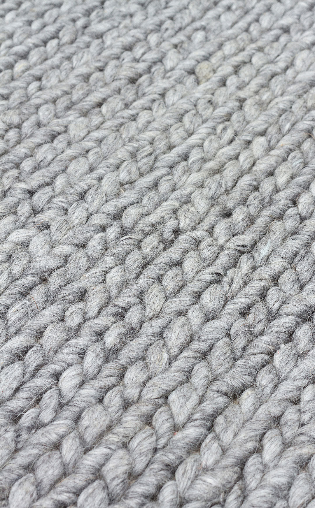 Natural Sweater Knit Patterned Hand-Woven Knitted Gray Carpet Living Room Kitchen Hallway Carpet