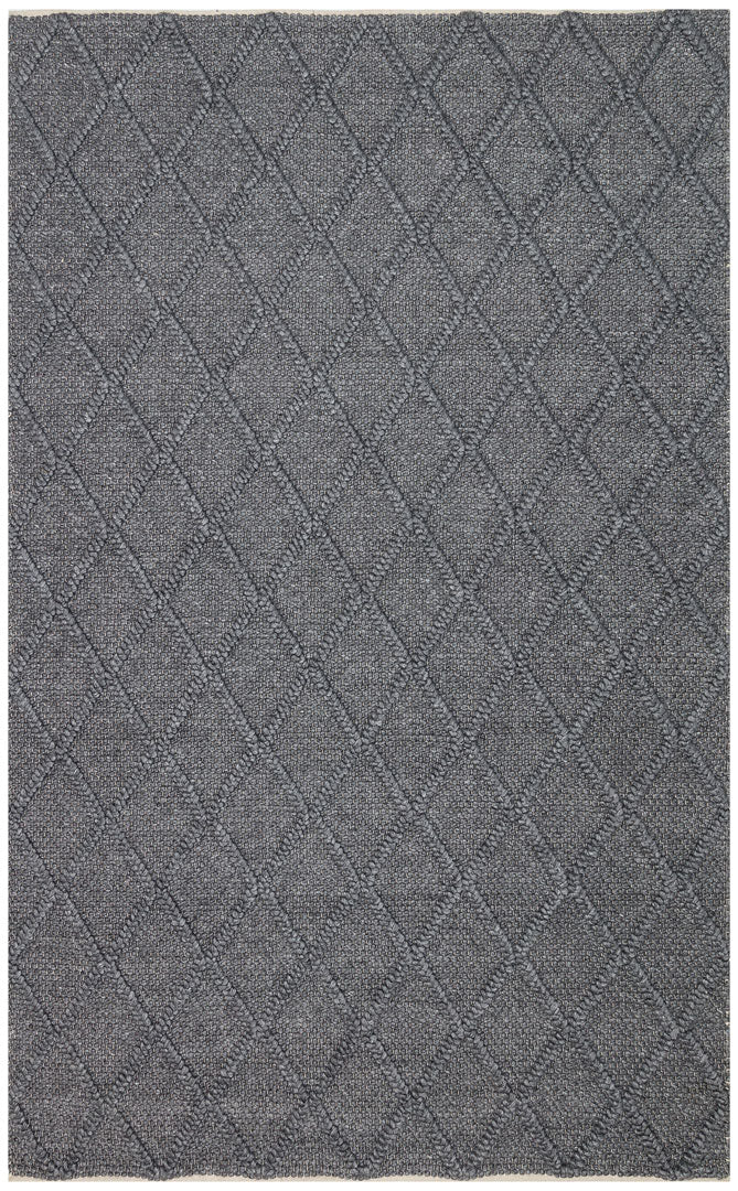 Natural Sweater Knit Patterned Hand-Woven Knitted Anthracite Carpet Living Room Kitchen Hallway Carpet