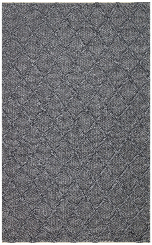 Natural Sweater Knit Patterned Hand-Woven Knitted Anthracite Carpet Living Room Kitchen Hallway Carpet