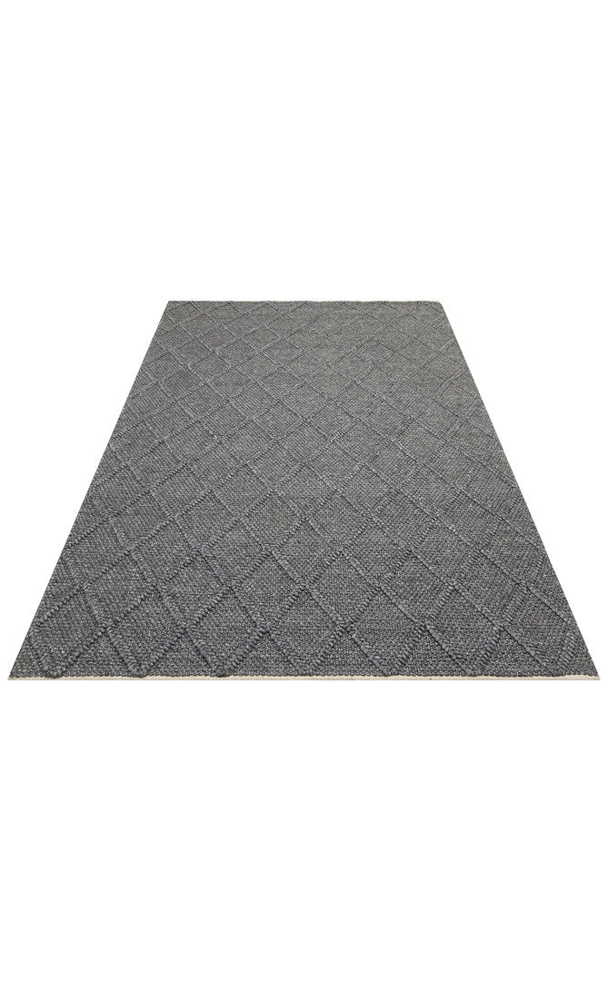 Natural Sweater Knit Patterned Hand-Woven Knitted Anthracite Carpet Living Room Kitchen Hallway Carpet