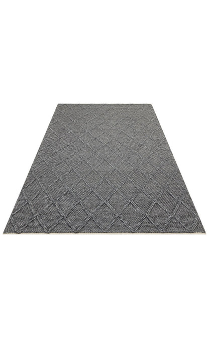 Natural Sweater Knit Patterned Hand-Woven Knitted Anthracite Carpet Living Room Kitchen Hallway Carpet