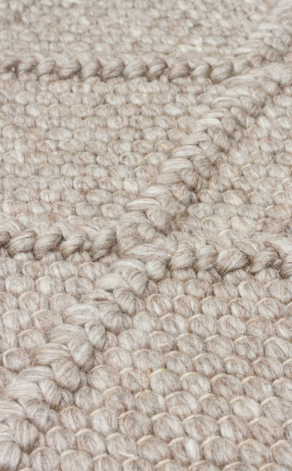 Natural Sweater Knit Patterned Hand-Woven Knitted Brown Carpet Living Room Kitchen Hallway Carpet