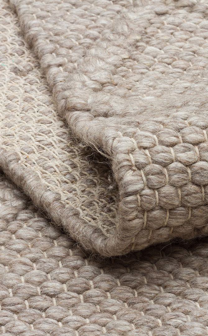 Natural Sweater Knit Patterned Hand-Woven Knitted Brown Carpet Living Room Kitchen Hallway Carpet