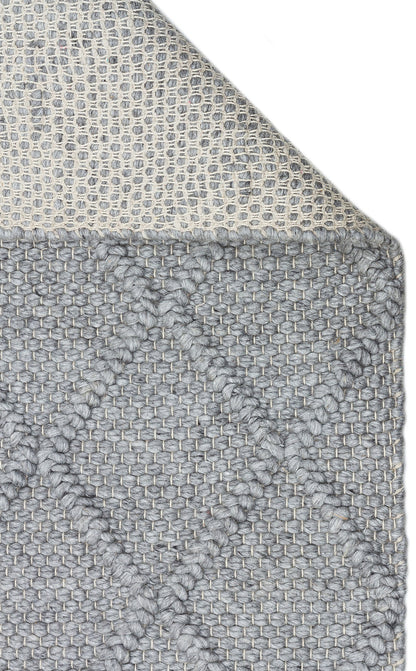 Natural Sweater Knit Patterned Hand-Woven Knitted Gray Carpet Living Room Kitchen Hallway Carpet