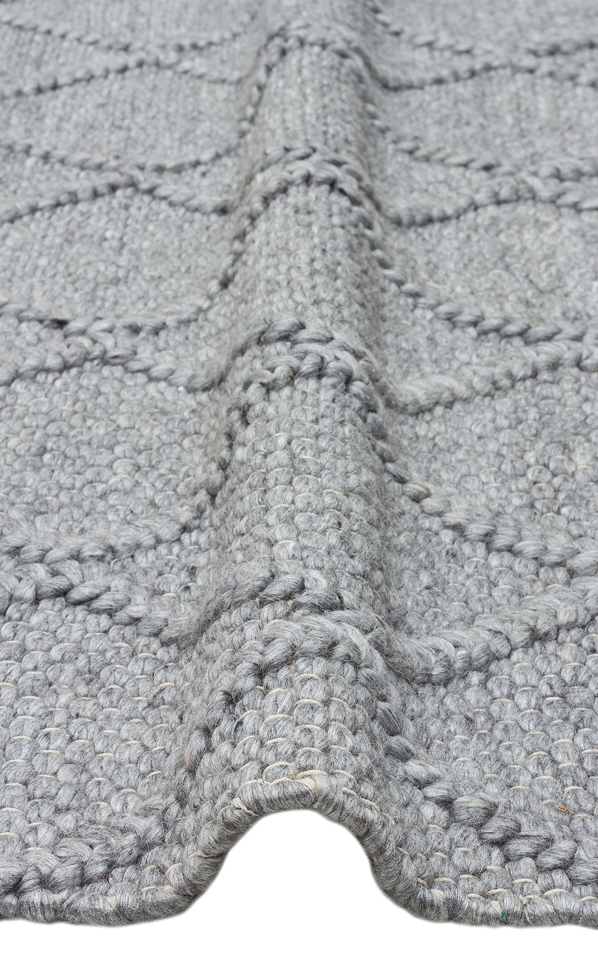 Natural Sweater Knit Patterned Hand-Woven Knitted Gray Carpet Living Room Kitchen Hallway Carpet