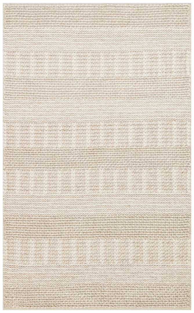 Natural Sweater Knit Patterned Natural Hand-Woven Knitted Beige Carpet Living Room Kitchen Hallway Carpet