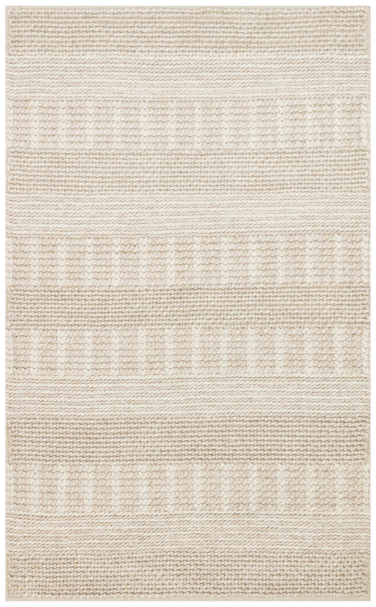 Natural Sweater Knit Patterned Natural Hand-Woven Knitted Beige Carpet Living Room Kitchen Hallway Carpet