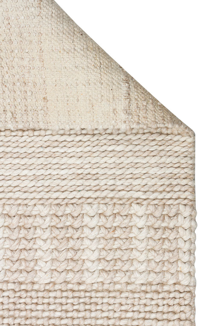 Natural Sweater Knit Patterned Natural Hand-Woven Knitted Beige Carpet Living Room Kitchen Hallway Carpet