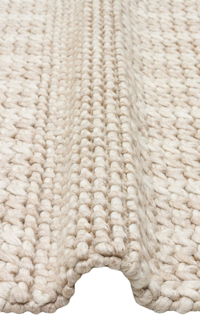 Natural Sweater Knit Patterned Natural Hand-Woven Knitted Beige Carpet Living Room Kitchen Hallway Carpet