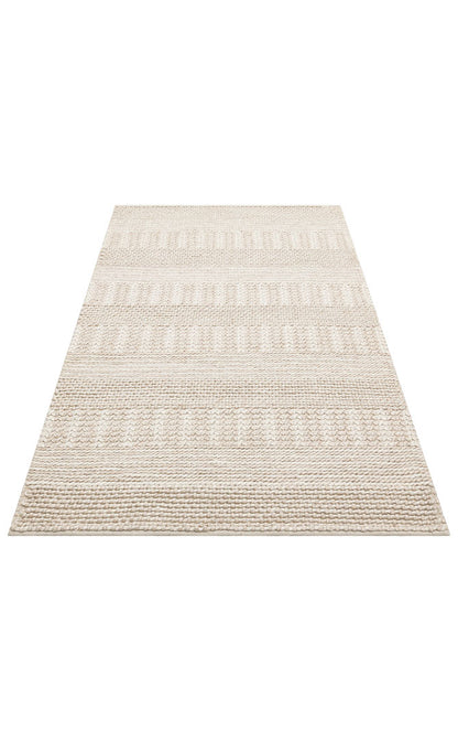 Natural Sweater Knit Patterned Natural Hand-Woven Knitted Beige Carpet Living Room Kitchen Hallway Carpet