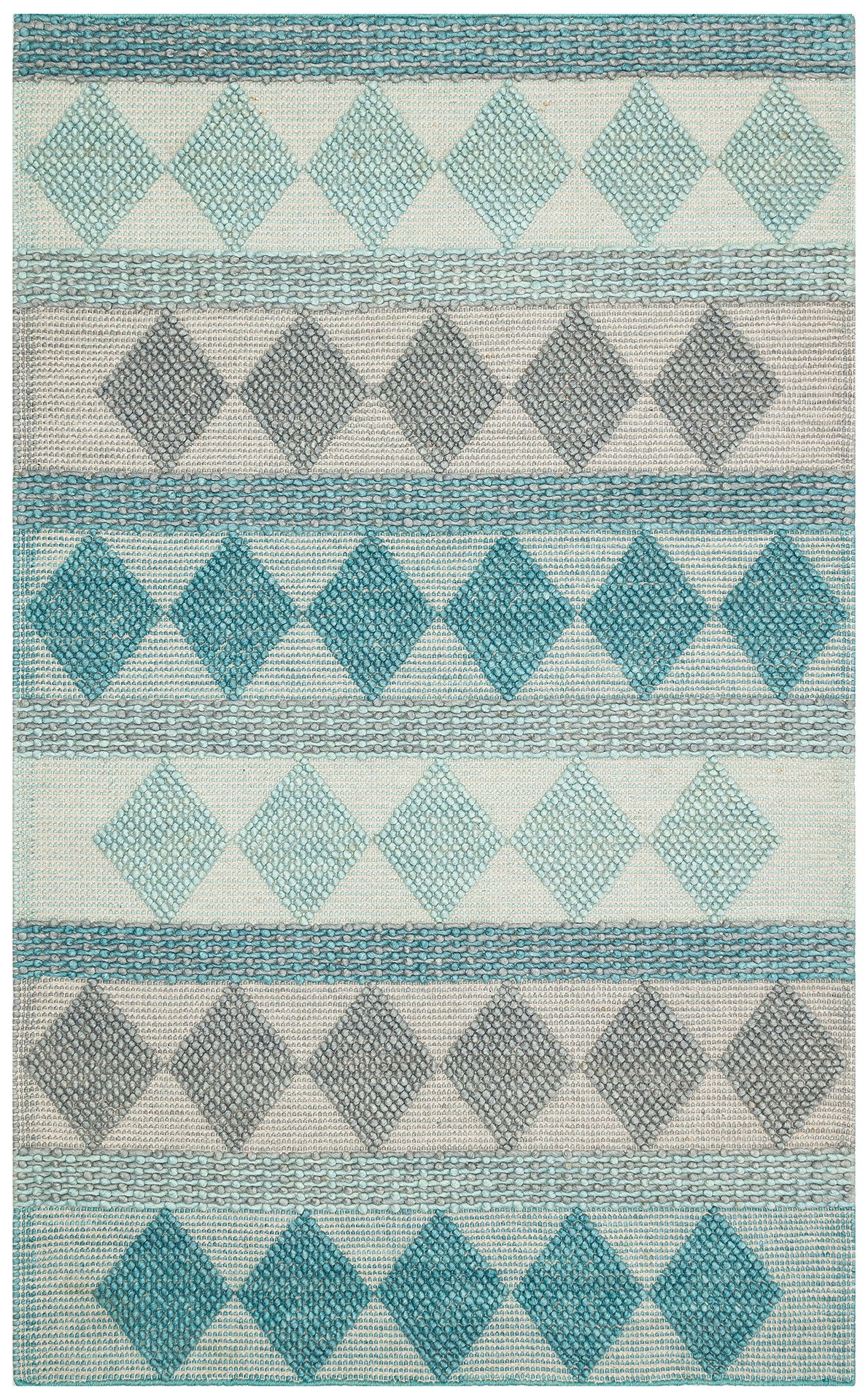 Natural Sweater Knitted Patterned Natural Hand-Woven Knitted Blue Carpet Living Room Kitchen Hallway Carpet