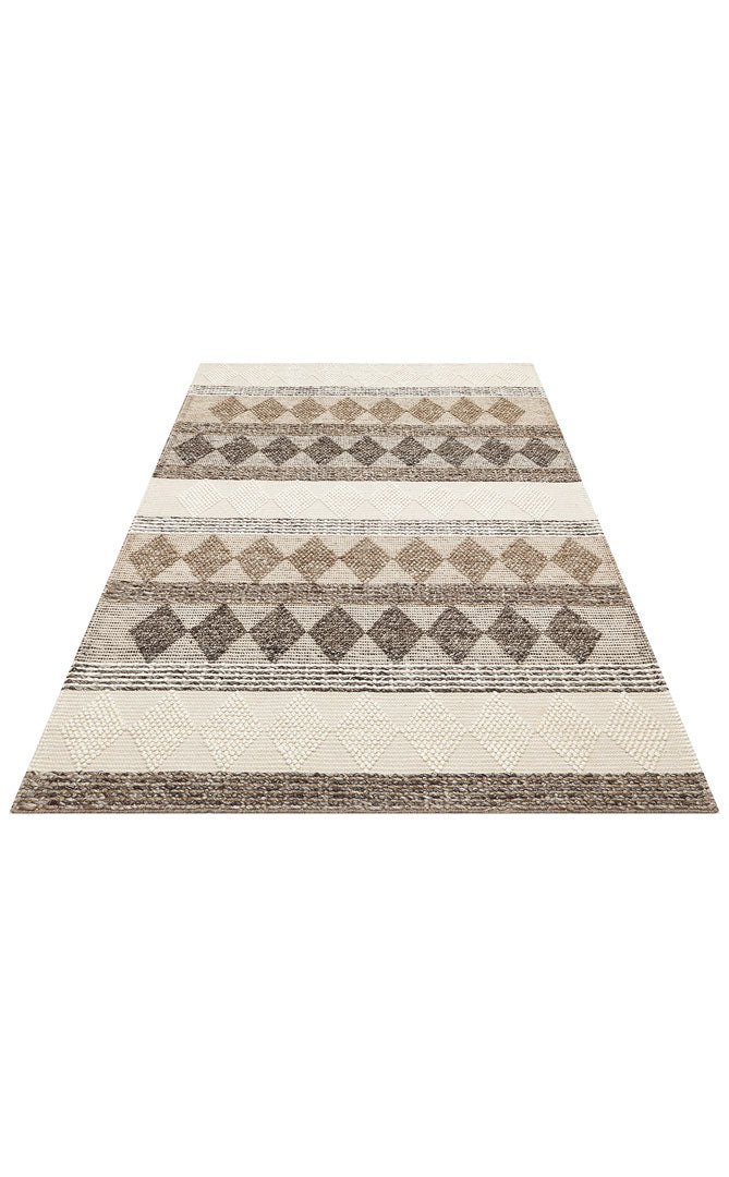 Natural Sweater Knitted Patterned Natural Hand-Woven Knitted Gray Carpet Living Room Kitchen Hallway Carpet