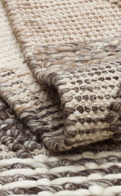 Natural Sweater Knitted Patterned Natural Hand-Woven Knitted Gray Carpet Living Room Kitchen Hallway Carpet