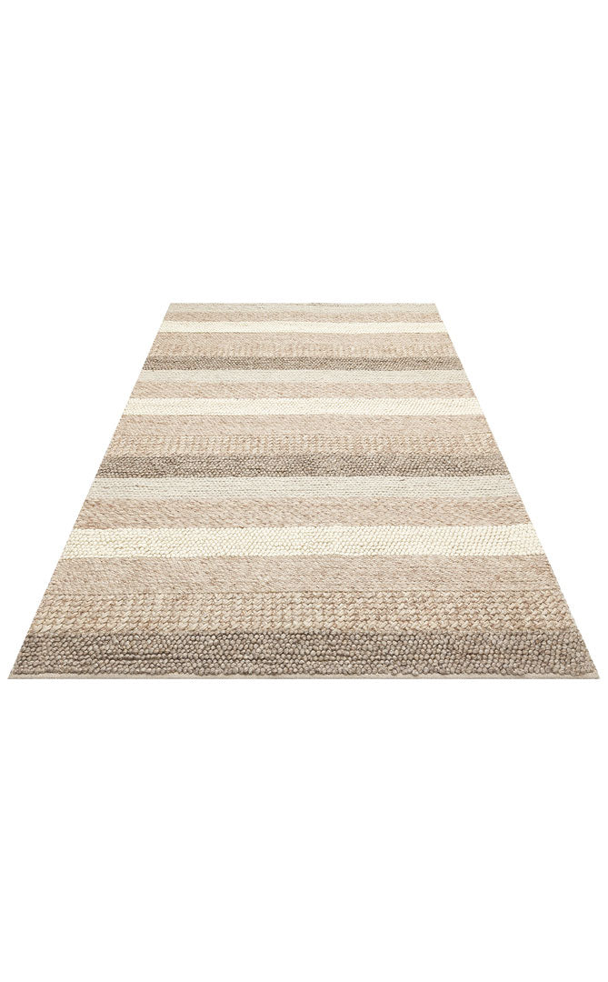 Natural Hand-Woven Knitted Carpet with Natural Sweater Knitted Pattern