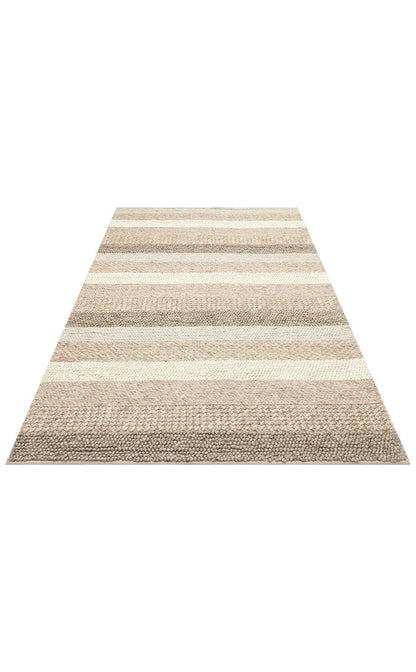 Natural Hand-Woven Knitted Carpet with Natural Sweater Knitted Pattern