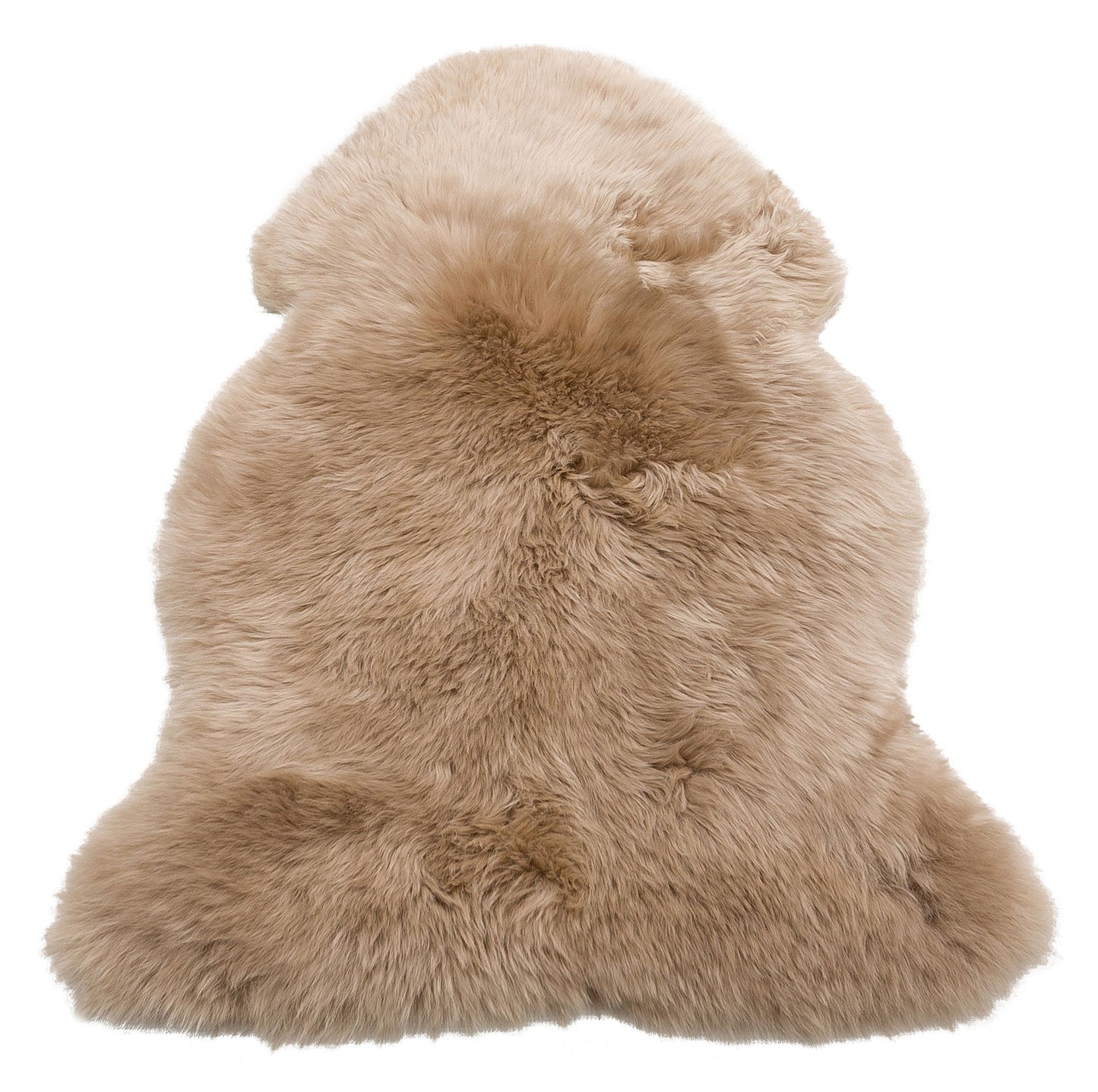 Natural Real Lambskin with Heating Feature, Heat-Retaining Natural Wool Camel Brown Fleece