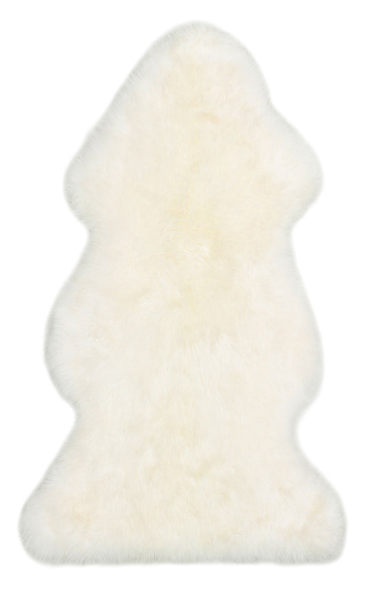 Natural Real Lambskin with Heating Feature, Heat-Retaining Natural Wool Ivory Hide