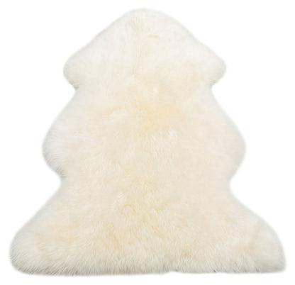 Natural Real Lambskin with Heating Feature, Heat-Retaining Natural Wool Ivory Hide