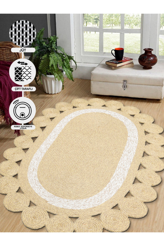 Knitted Straw Anti-Dust Antiallergic Colored Jute Carpet Living Room Kitchen Hallway Entrance Carpet