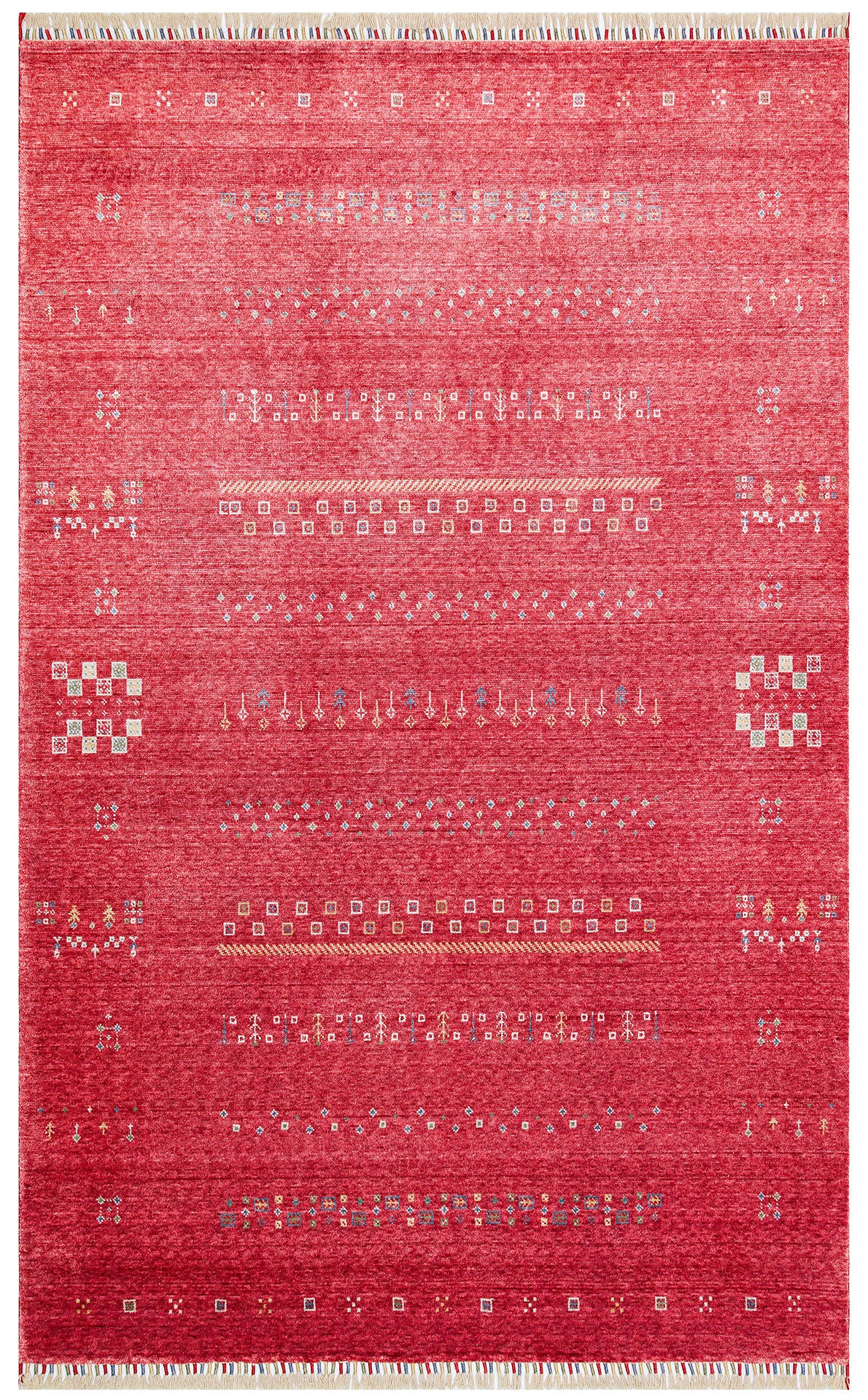 Authentic Patterned Hand Woven Natural Material Red Uşak Carpet Living Room Kitchen Hallway Room Carpet