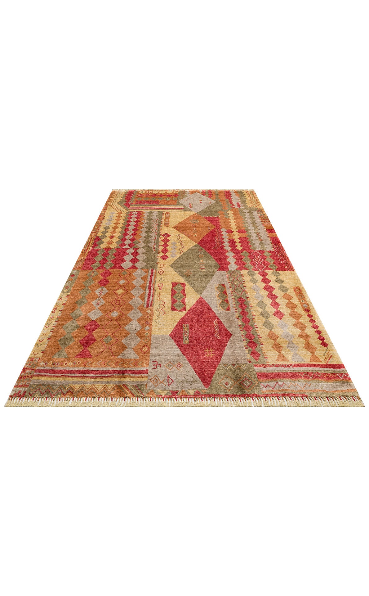 Authentic Patterned Hand Woven Natural Material Red Uşak Carpet Living Room Kitchen Hallway Room Carpet