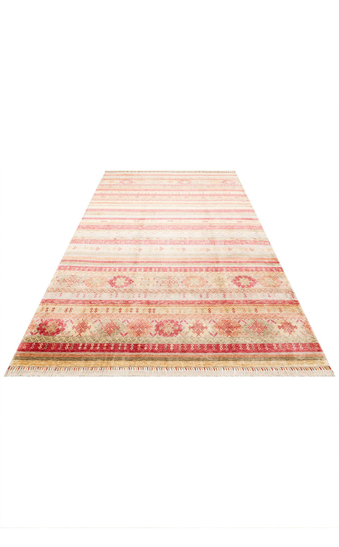 Authentic Patterned Hand Woven Natural Material Red Uşak Carpet Living Room Kitchen Hallway Room Carpet