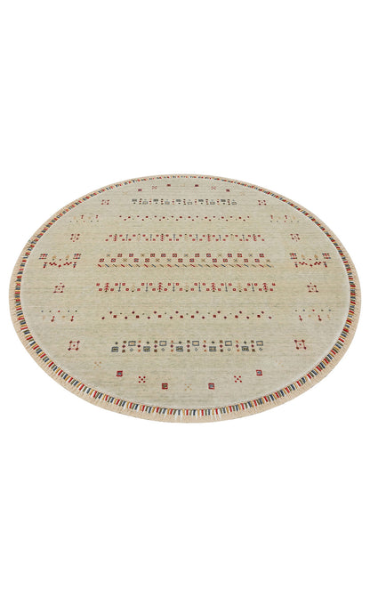 Authentic Patterned Hand Woven Natural Material Round Beige Uşak Carpet Living Room Kitchen Hallway Room Carpet