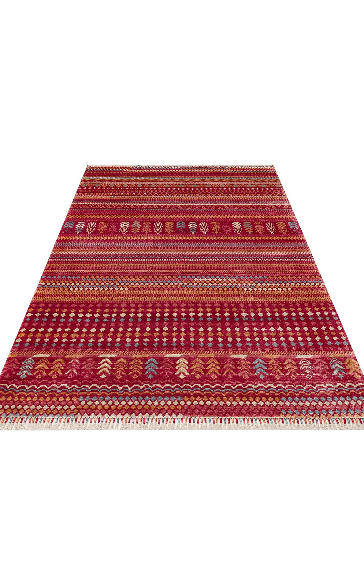 Authentic Patterned Hand Woven Natural Material Red Uşak Carpet Living Room Kitchen Hallway Room Carpet