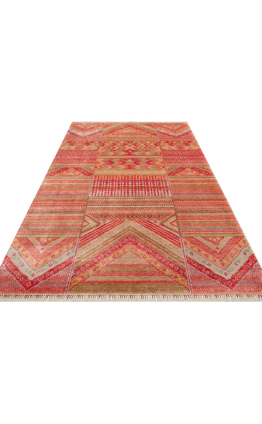 Authentic Patterned Hand Woven Natural Material Red Uşak Carpet Living Room Kitchen Hallway Room Carpet