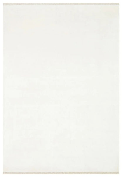 Luma White Solid Color Simple Pure Bamboo Natural Material Rug Minimalist Bright Modern Luxury Living Room Rug - White