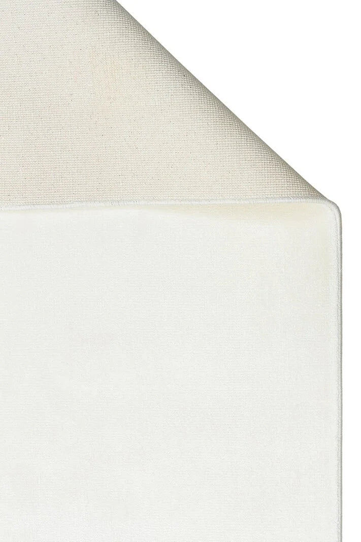 Luma White Solid Color Simple Pure Bamboo Natural Material Rug Minimalist Bright Modern Luxury Living Room Rug - White