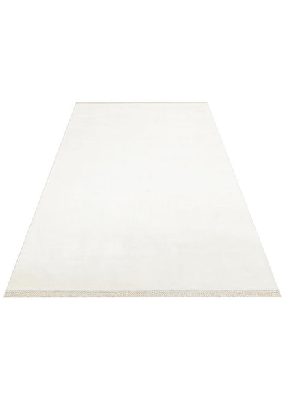 Luma White Solid Color Simple Pure Bamboo Natural Material Rug Minimalist Bright Modern Luxury Living Room Rug - White