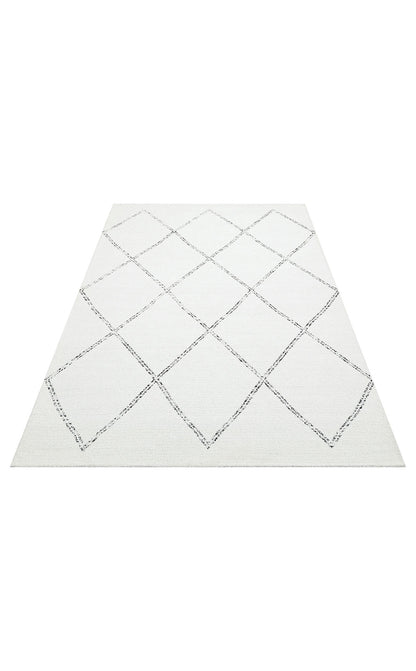 Special Moroccon Touch Pile Dust-Proof Anti-Slip Base Fine Woven Modern Black and White Carpet Living Room Carpet