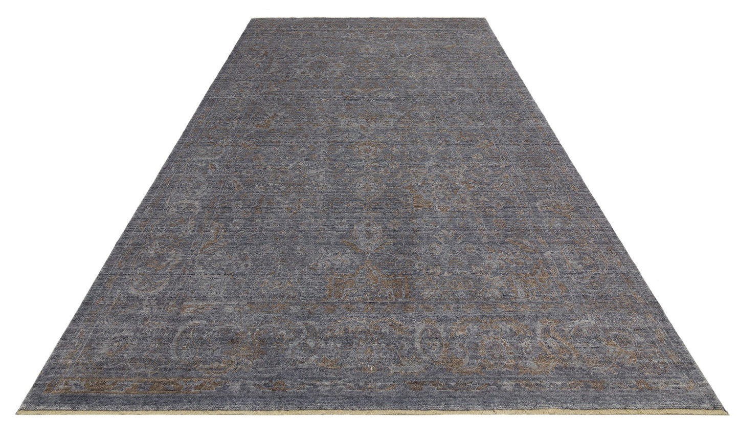 Uşak Carpet Special Gray Bronze Living Room Carpet Produced by Hand on Special Looms