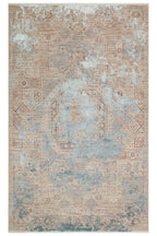 Patina Etnik Desen Klasik Vintage Kabartmalı Gri Mavi Sık Dokuma Modern Otantik Salon Halısı