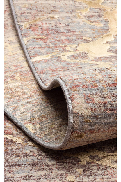 Patina Klasik Vintage Kabartmalı Bej Sık Dokuma Yumuşak Dokulu Modern Dekoratif Salon Halısı