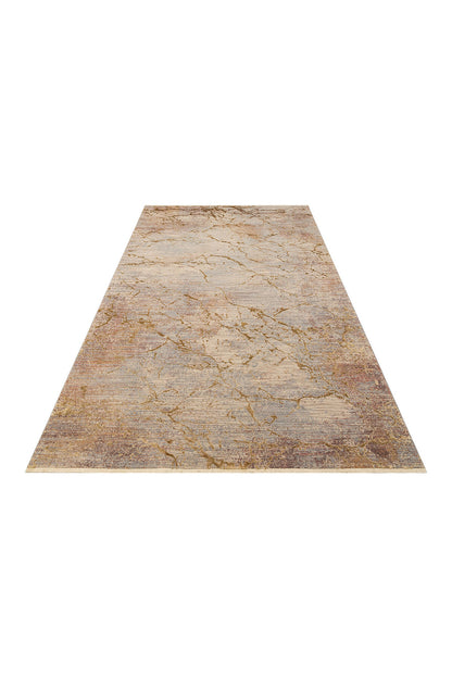 Patina Klasik Vintage Kabartmalı Bej Sık Dokuma Yumuşak Dokulu Modern Dekoratif Salon Halısı