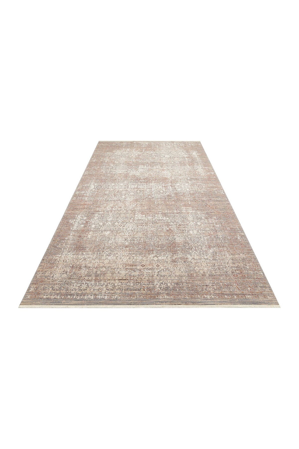 Patina Klasik Vintage Kabartmalı Bej Sık Otantik Dokuma Yumuşak Dokulu Modern Dekoratif Salon Halısı