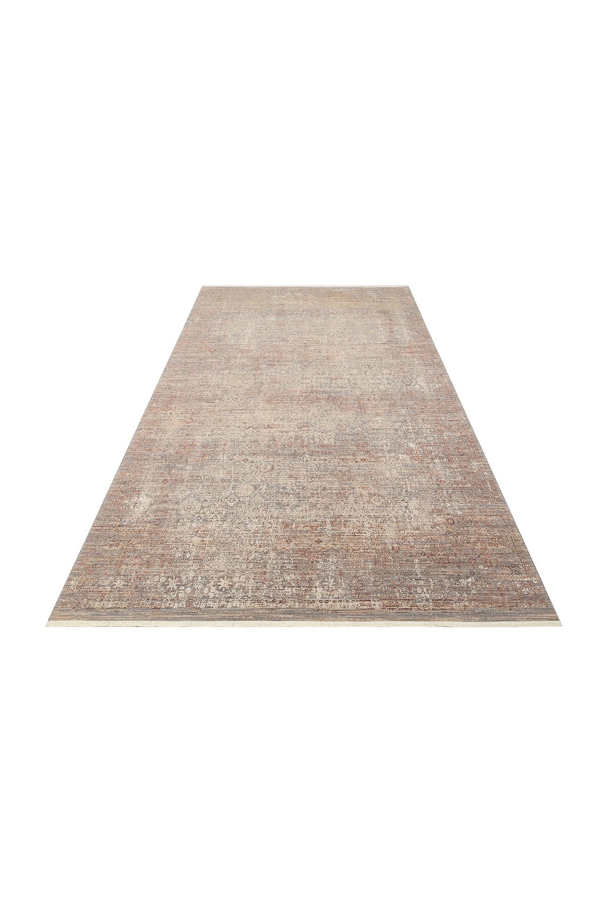 Patina Klasik Vintage Kabartmalı Bej Sık Otantik Dokuma Yumuşak Dokulu Modern Dekoratif Salon Halısı