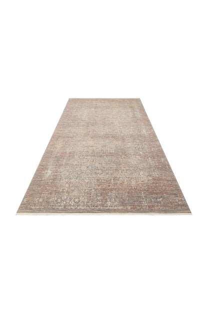 Patina Klasik Vintage Kabartmalı Bej Sık Otantik Dokuma Yumuşak Dokulu Modern Dekoratif Salon Halısı