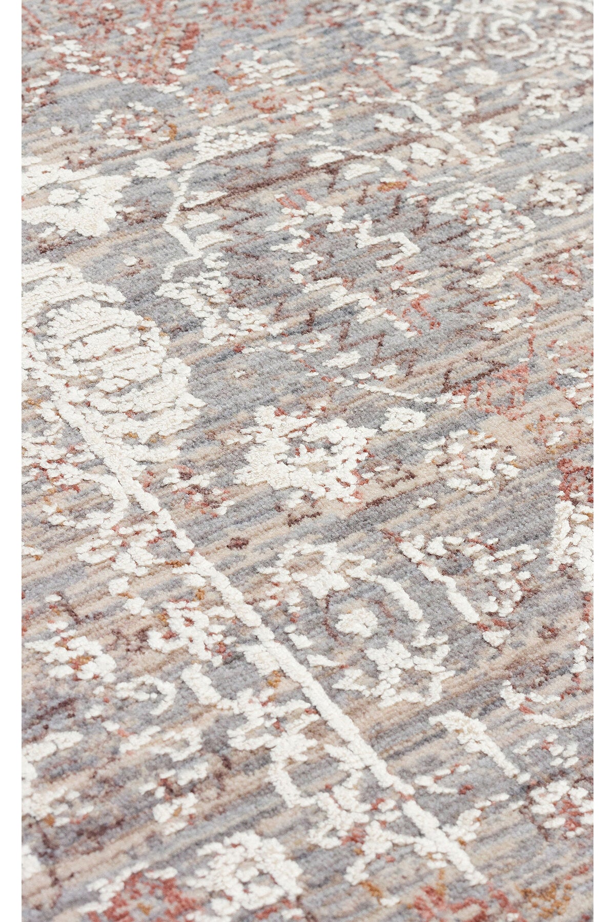 Patina Klasik Vintage Kabartmalı Bej Sık Otantik Dokuma Yumuşak Dokulu Modern Dekoratif Salon Halısı