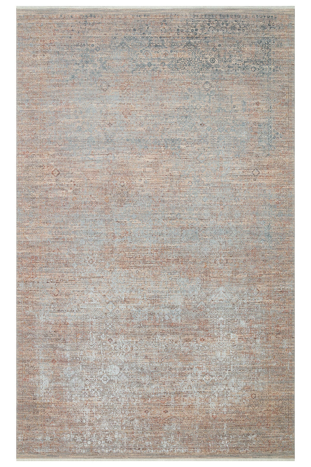 Patina Klasik Vintage Kabartmalı Bej Sık Otantik Dokuma Yumuşak Dokulu Modern Dekoratif Salon Halısı