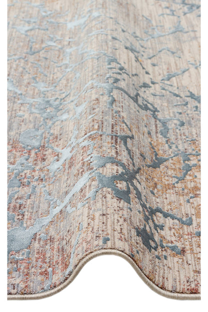 Patina Klasik Vintage Kabartmalı Gri Bej Sık Dokuma Yumuşak Dokulu Modern Dekoratif Salon Halısı